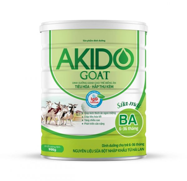 Sữa Akido Goat Ba 6-36 tháng tiêu hóa hấp thụ kém